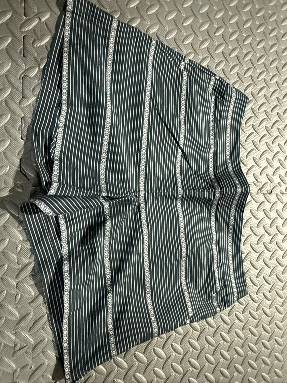 Ann Taylor LOFT Navy and White Pinstripe Skirt